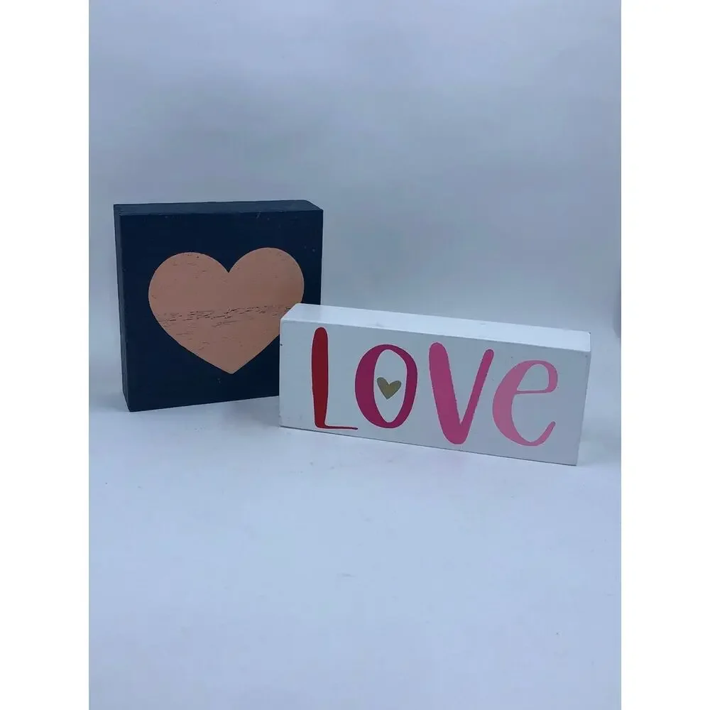 2 Target Bullseye Mini Valentine Day Signs Pink Love & Heart New